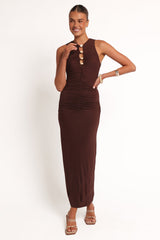 Brody Midi Dress - Chocolate