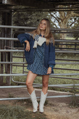 Brooklyn Mini Dress - Blue Floral