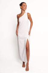 Chandler One Shoulder Maxi Dress - White