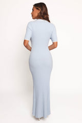 Crawford Short Sleeve Knit Dress - Pale Blue