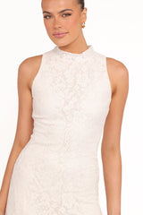 Danni Lace Midi Dress - Ecru