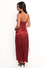 Enid Midi Dress - Red