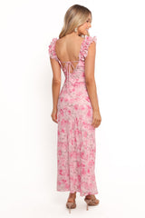Jean Maxi Dress - Pink Floral