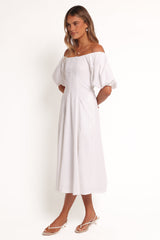 Jensen Off Shoulder Midi Dress - Ivory