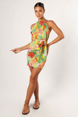 Kalena Halterneck Mini Dress - Leilani Print