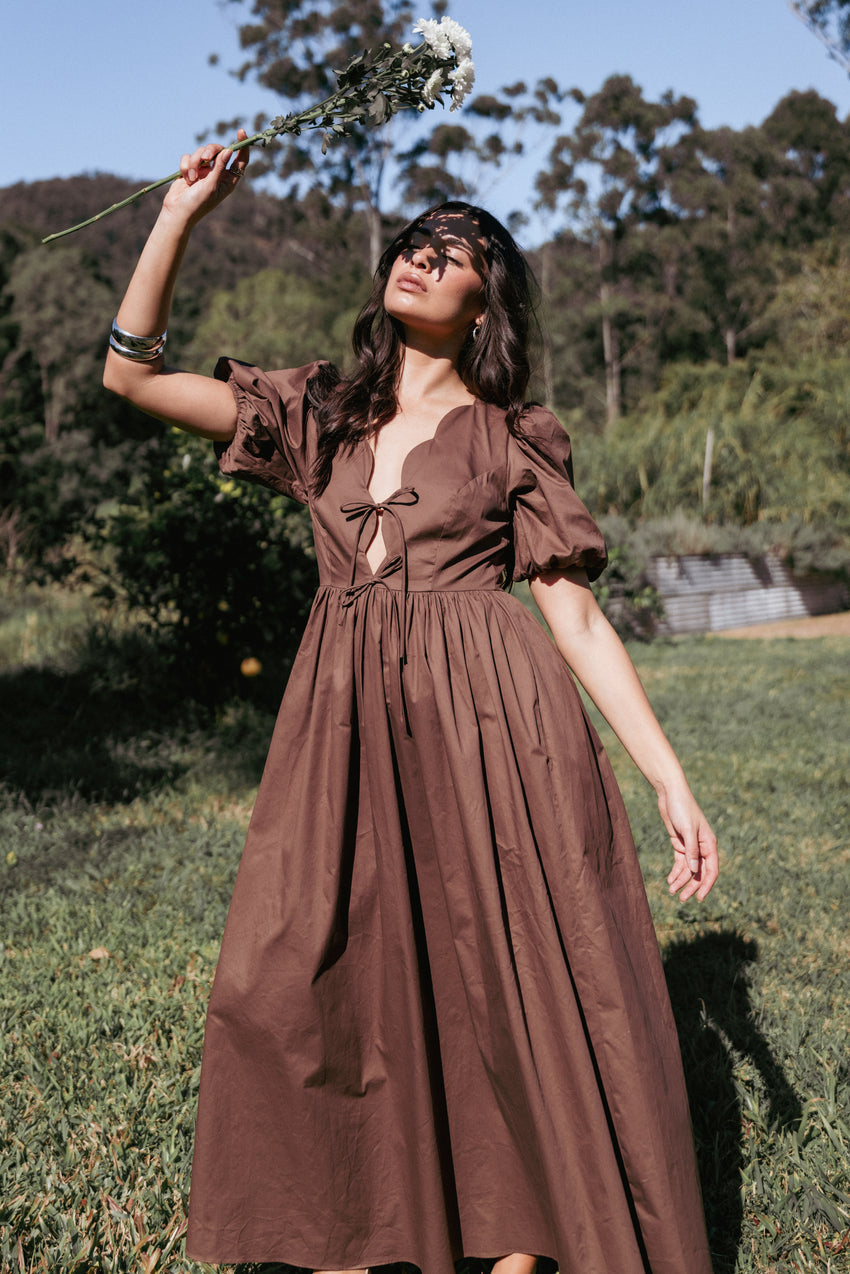 Karla Maxi Dress - Bitter Chocolate