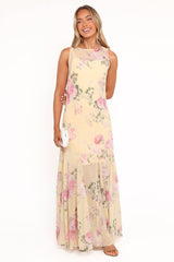 Keani Maxi Dress - Yellow Floral