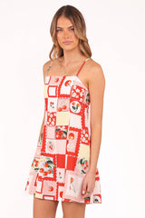 Loredana Mini Dress - Cherry