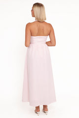 Margerie Halter Dress - Pink Gingham