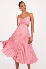 Niamh Midi Dress - Poppy Pink