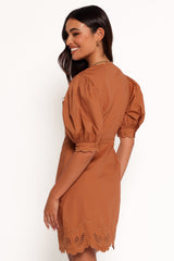 Rhodes Mini Dress - Brown
