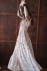 Safira Midi Dress - Brown Paisley
