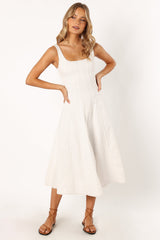 Una Midi Dress - White