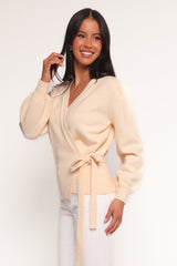 Abbey Ballet Wrap Cardigan - Cream