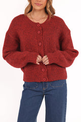 Lucah Cardigan - Dark Red