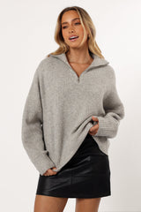 Miranda Knit Sweater - Grey
