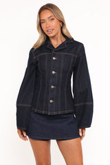 Luchia Denim Jacket - Dark Indigo