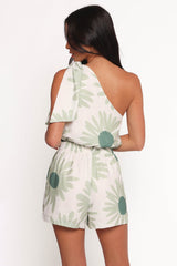 Sally Romper - Green Floral