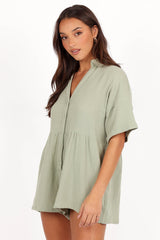 Winny Romper - Sage Green