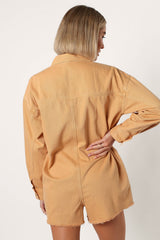 Pollyanna Romper - Tan