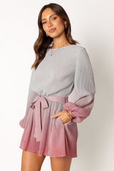 Rebecca Gradient Romper - Pink