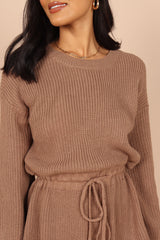 Sloane Sweater Romper - Mocha