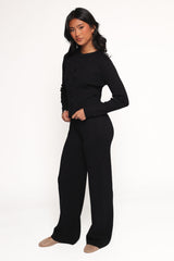 Elliot Knitted Pant Set - Black