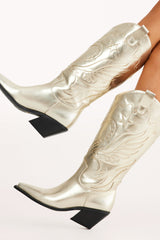 Everlyn Boots - Gold Metallic