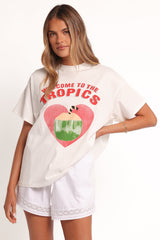 The Tropics Graphic Tee - White